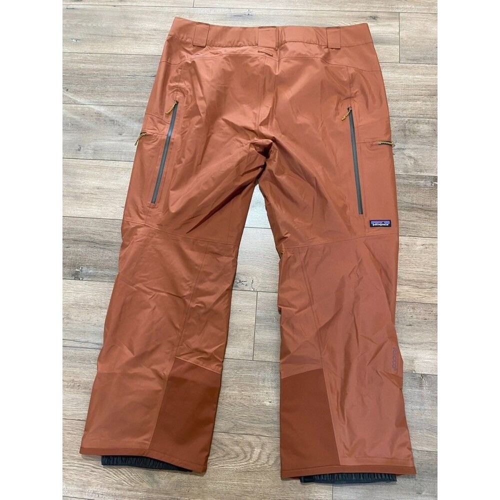 Patagonia Powder Town Pants Mens XXL REG RECCO Sienna Brown Ski Snowboard - Picture 9 of 13
